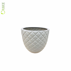 Ivory Diamond Textured Planter