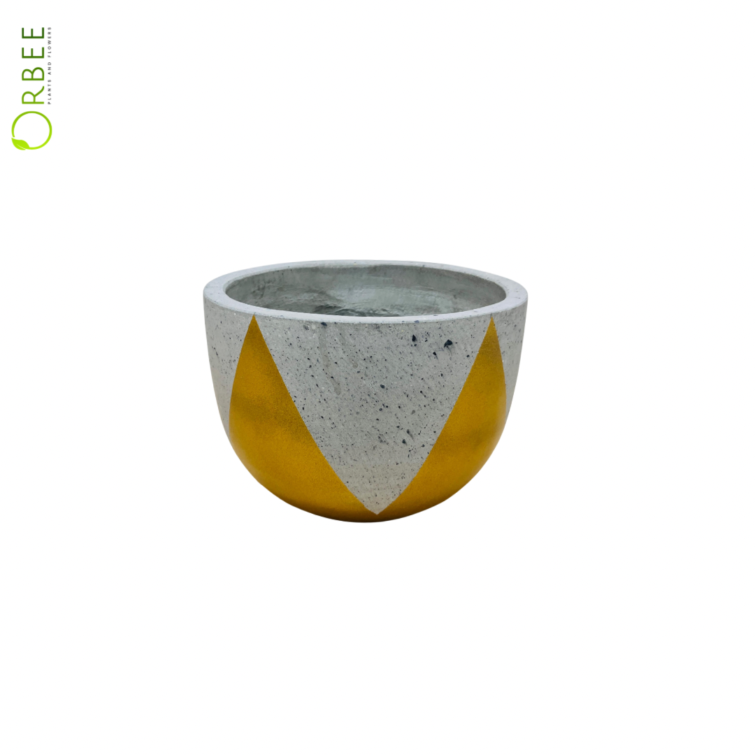 Golden Geo Glow Planter