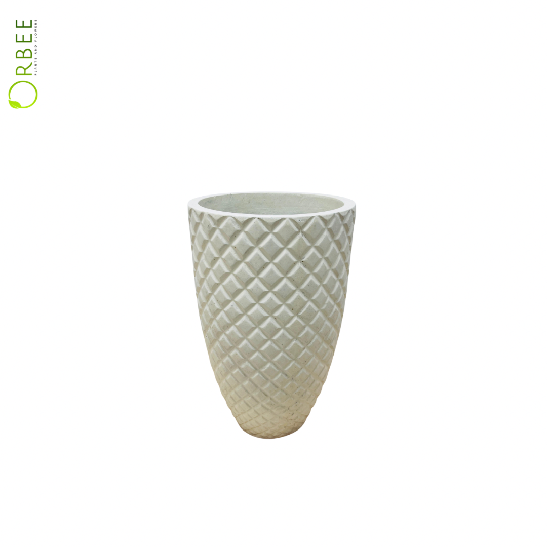 Slate Diamond Tall Planter (Black,White & Grey)